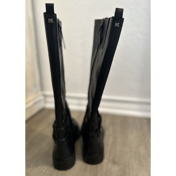 SAM EDELMAN Womens Black Freda Round Toe Block Heel Leather‎ Riding Boot size 9M - Picture 8 of 9